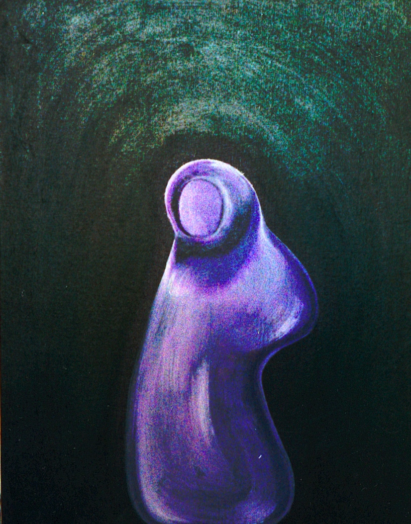 A painting by the artist James Foort called: The Stone Monk