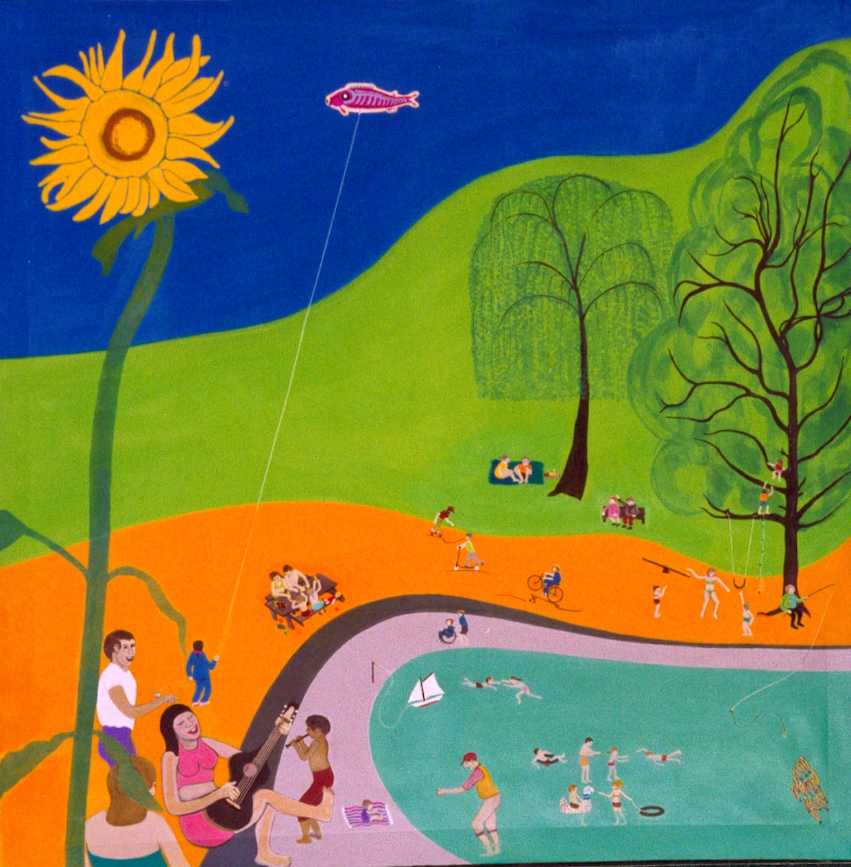 A painting by the artist James Foort called: Picnic At The Park
