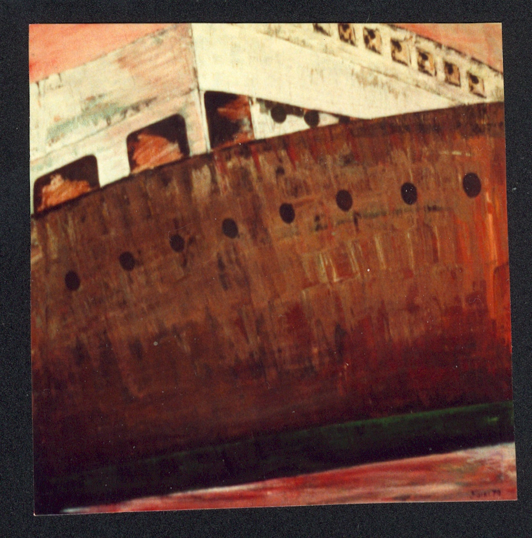 A painting by the artist James Foort called: Remembering Ships On The Clyde